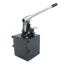 Hydraulic Piston Hand Pump With Valve For Double Acting Cylinder 2.7 Cid 5 Quart