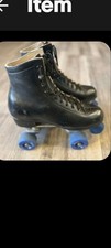 Sure-Grip Super X 5 Black Leather Roller Skates Men Sz 7 Sure Grip Pacer Wheels