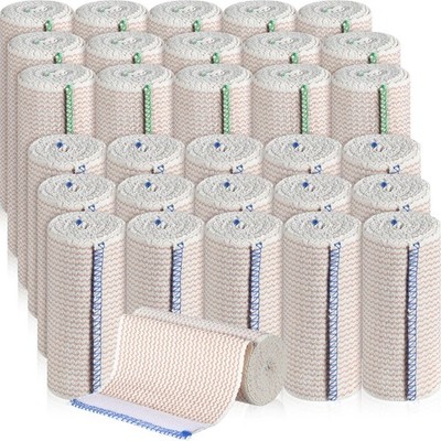 30 Pcs Elastic Bandage Wrap Compression Bandage with Self Closure Washable Re...