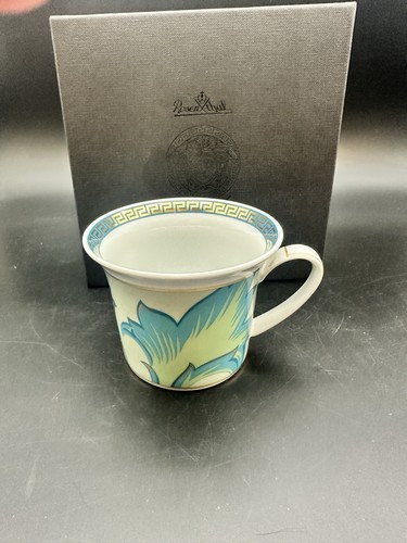 NUEVO EN CAJA Versace Rosenthal Azul Arabesco Ikarus Medusa Porcelana Cappuccino Taza KC - Imagen 16 de 17