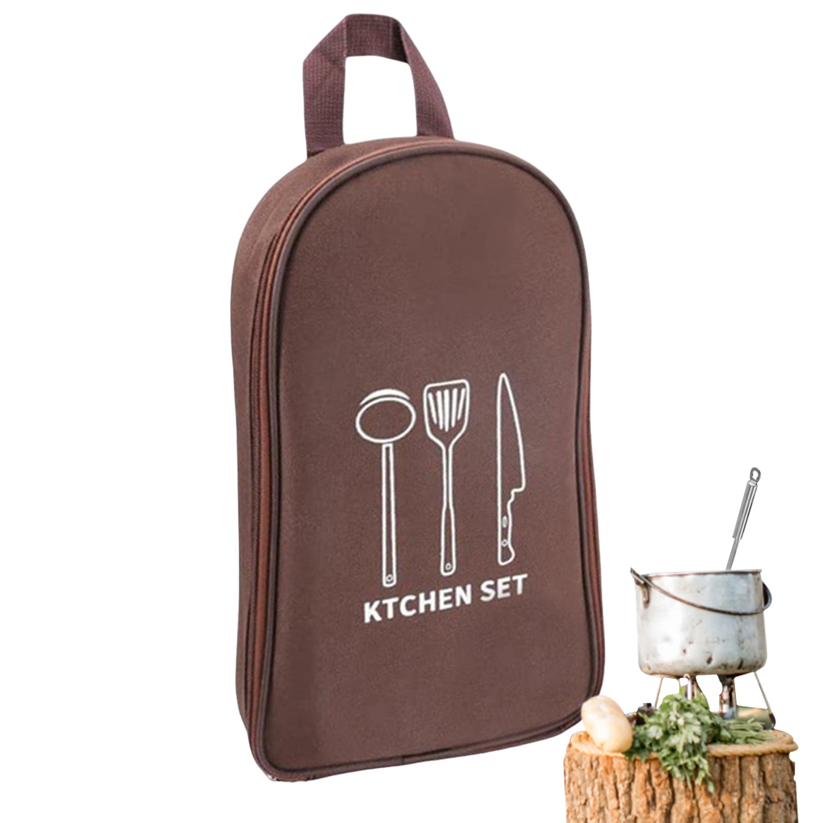 Camping Cookware Bag Set Travel Organizer Grill Accessories(Excluding tableware)