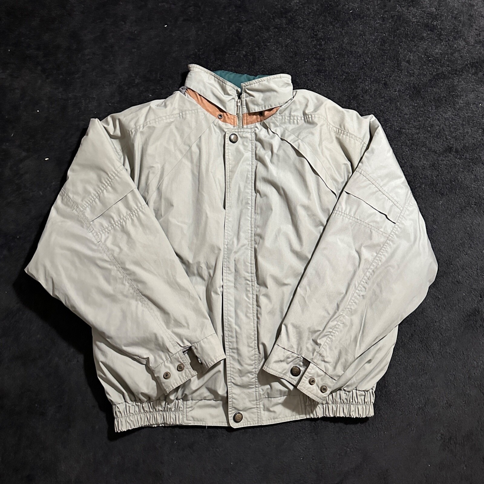 London Fog Men's Long Beige Down Puffer Jacket