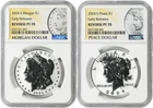 2024-S $1 Morgan & Peace Dollar NGC Reverse PF70 Early Releases Set