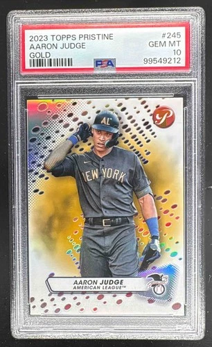 99549212 Aaron Judge 2023 Topps Pristine #245 Gold /50 PSA 10