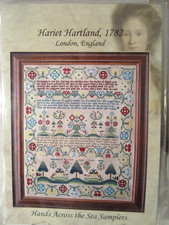 Hands Across The Sea HARIET HARTLAND 1782 Sampler Counted Cross Stitch Pattern