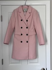Allegra K Women's Double Breasted Notched Lapel Long Winter Coat Size XS