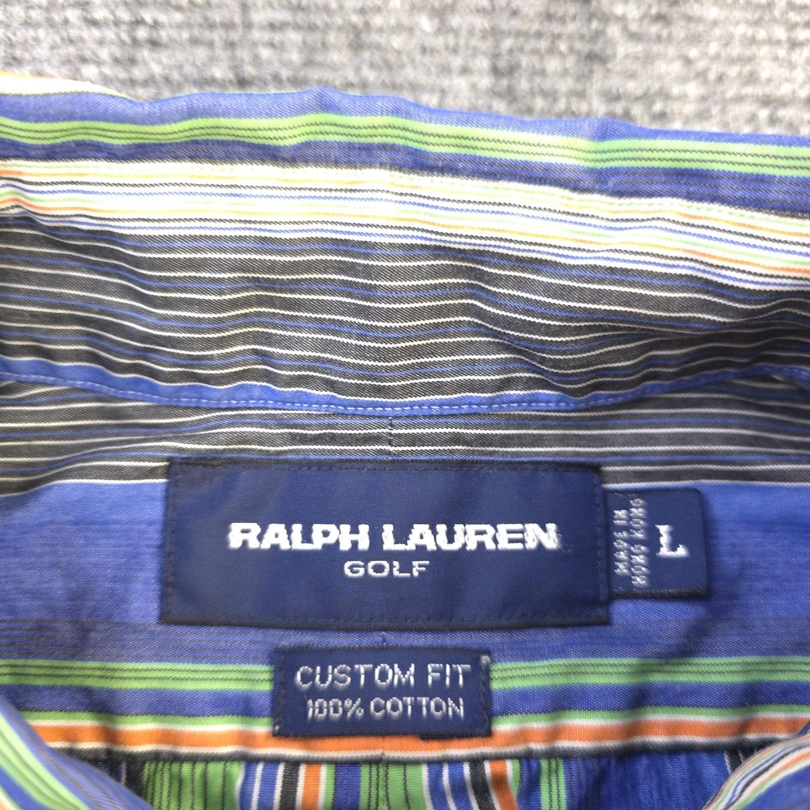 Camicia da golf vintage Ralph Lauren grande vestibilità personalizzata manica lunga abbottonata pony