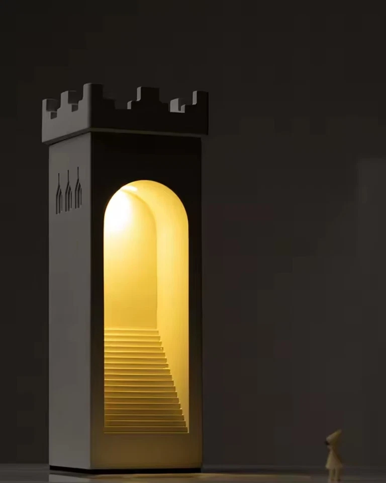 Sleep Atmosphere Simple Table Lamp Nightlight USB Bedside Lamp Cement Lamp - Image 4 of 4