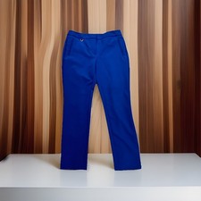 Adrianna Papell Womens Blue Flat Front Straight Leg Dress Pants Size 4