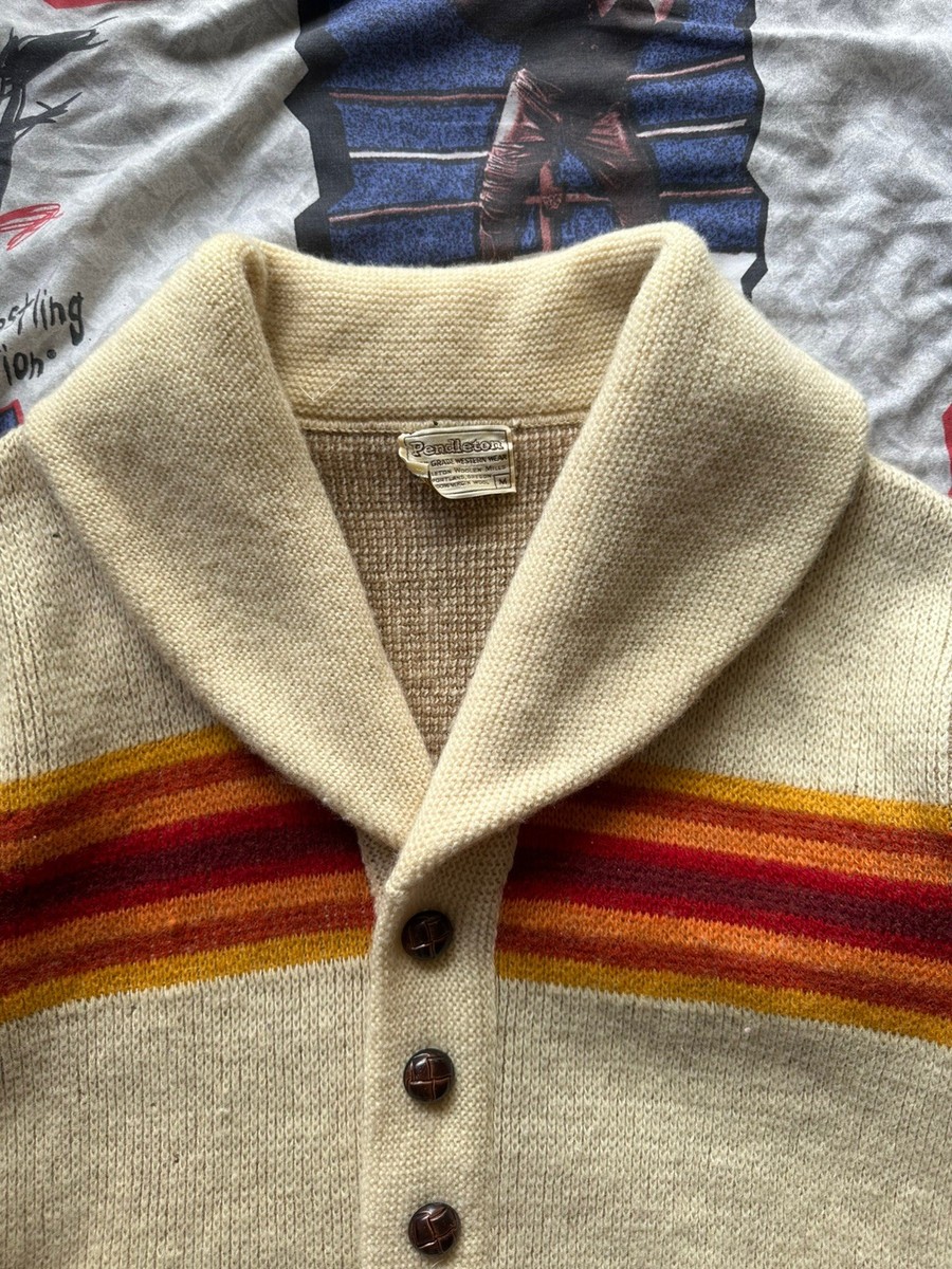 トップス 70s-80s PENDLETON Ombre Wool Cardigan Vintage 70s Pendleton Wool Sweater High Grade Western Wear Navajo