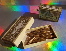 William MITCHELL/20TH CENTURY, Vintage Calligraphy Gilt Dip Pen Nibs 2 Boxes J&R
