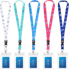 Cruise Lanyards, 5 Pack Waterproof Cruise Lanyard with ID Badge Reel Holder, Det