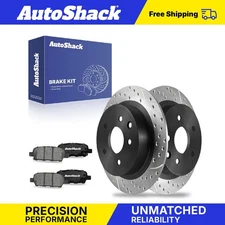 Rear Drilled Slotted Brake Rotors Ceramic Pads for Nissan Altima Sentra V6