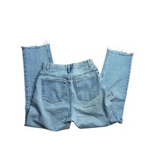 Vintage Wrangler For Women High Waisted Light Wash Raw Hem Mom Jeans