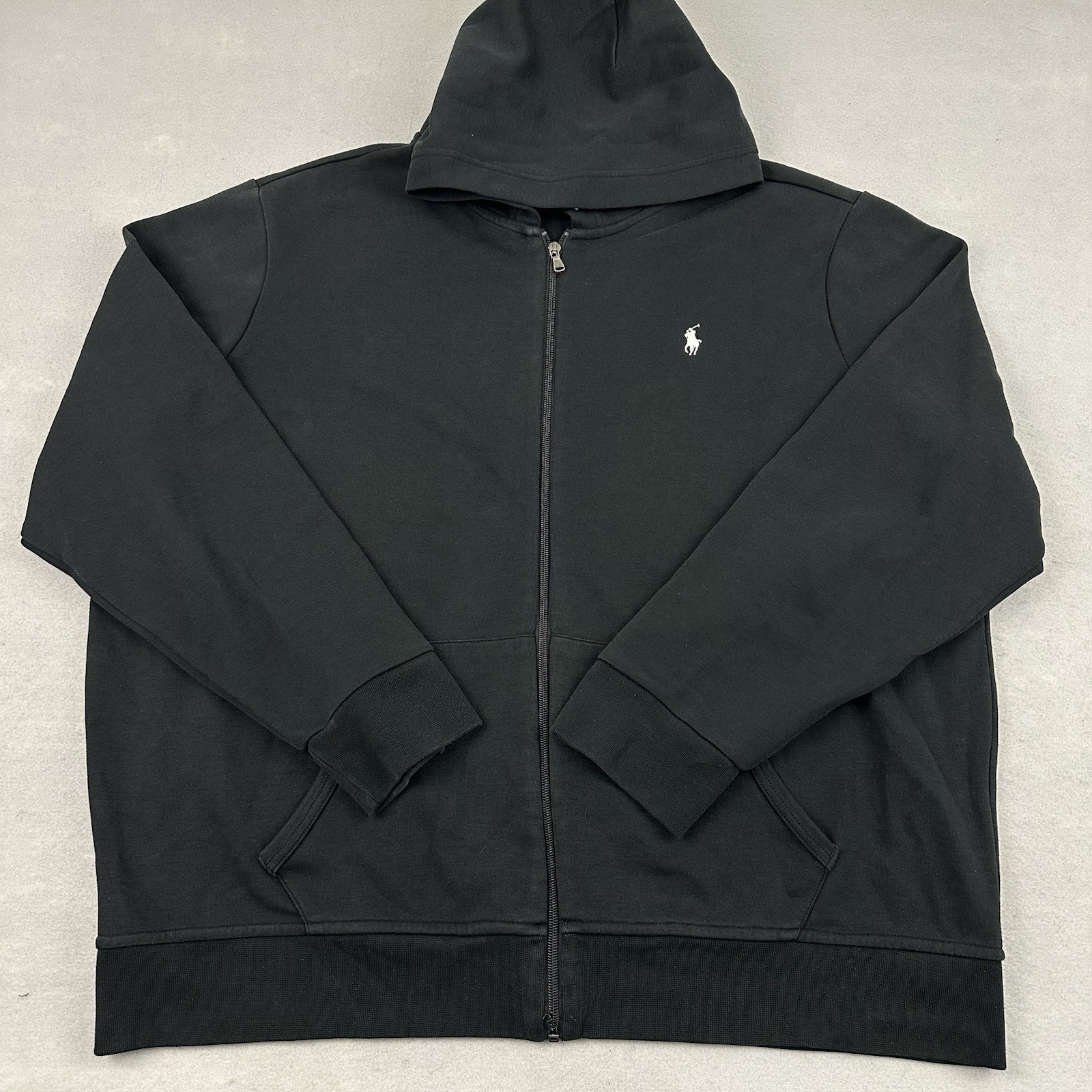 Polo Ralph Lauren felpa con cappuccio uomo 2XL nera performance full zip pony felpa XXL