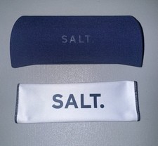 SALT Optics Blue Hard Eyeglasses/Sunglasses Case Cork Lining Microfiber Cloth