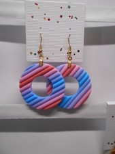 Beautiful, Colorful - Pastels - Clay - 2 1/2" Dandle Drop Earrings