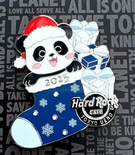 Distintivo spilla Hard Rock Cafe Santa Holiday Panda 2025 Tokyo UENO STATION ...