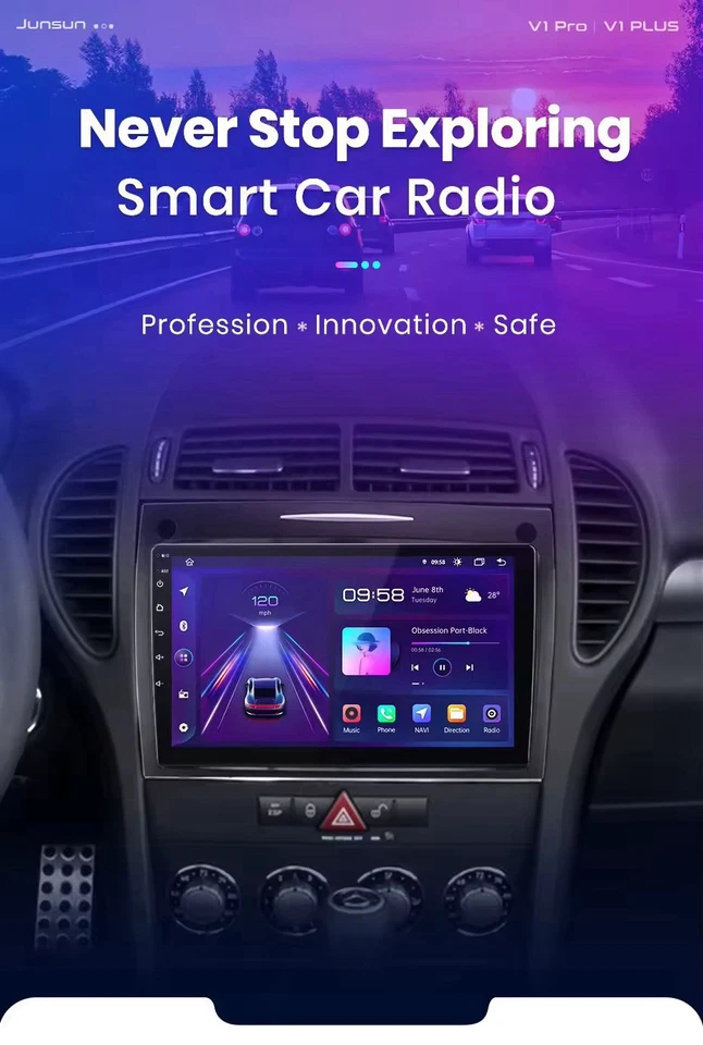 Autoradio Merceds SLK R171 2004-2011 CarPlay-AndroidAuto Wireless 4G+64GB 8Core - Immagine 2 di 4