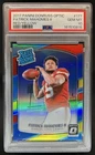 2017 Donruss Optic Patrick Mahomes II Red and Yellow RC Rated Rookie #177 PSA 10