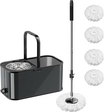 Spin Mop and Bucket with Wringer Set for Home,360  Mop and Bucket with Separate