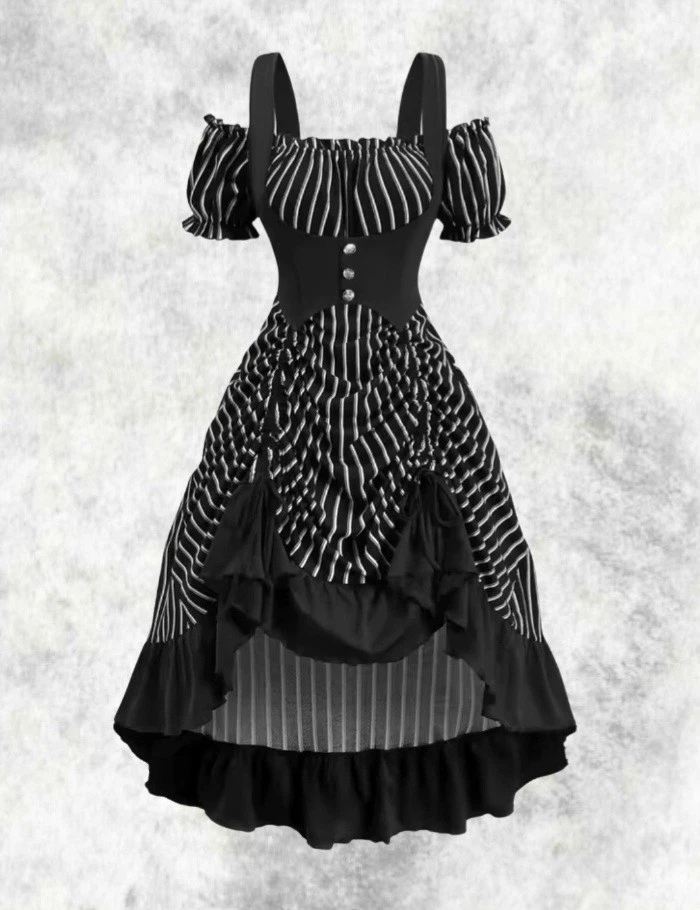 Short Sleeve Casual Punk Dresses for Women for sale | eBay UK