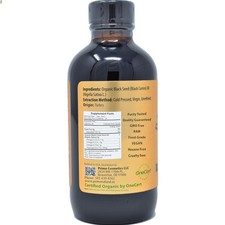 Organic Black Seed Oil 4oz - Cold Pressed Unrefined High Thymoquinone 1.7 US...
