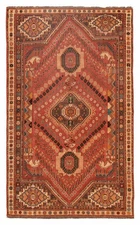 Vintage Geometric Area Rug 5'2" x 8'8" Traditional Hand-Knotted Wool Carpet