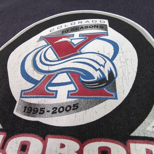 Vintage Colorado Avalanche Men's Hoodie e5 Size Large NHL Hockey Logo - Picture 11 of 15