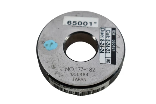 Mitutoyo 177-182 Steel Setting Ring .650 Diameter .65001''