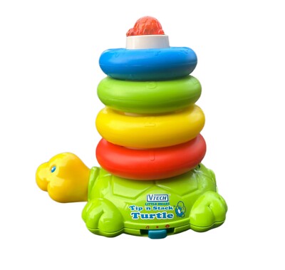 VTech Little Smart Tip N Stack Turtle Toddler Toy Musical