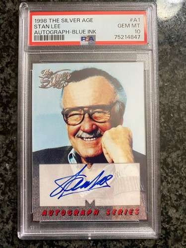 1998 Skybox Marvel: Silver Age Silver Age Auto Stan Lee #A1 PSA 10 Auto Gem Mint