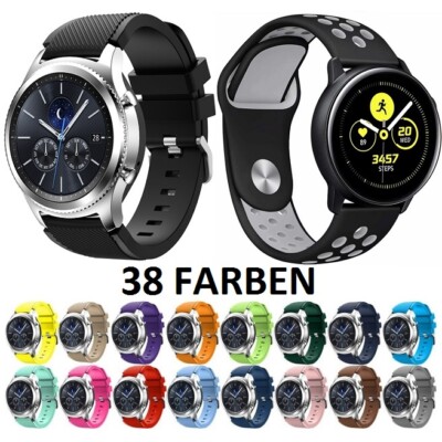 Armband für 22mm Samsung Galaxy Watch 46mm 45mm Gear S3 Frontier Silikon  Sport