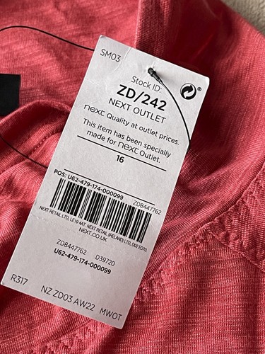 LADIES RED/PINK COWL NECK LONG SLEEVE TOP-SIZE 16-BNWT FROM NEXT - Picture 9 of 20