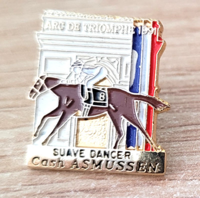 Pin's - Prix de l'Arc de Triomphe 1991 - Suave Dancer - Cash Asmussen