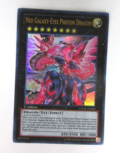 1st Edition Yugioh Trading Card Rare Neo Galaxy-Eyes Photon 1st Edition Yugioh Trading Card Rare Neo Galaxy-Eyes Photon