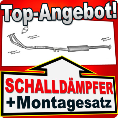 Mittelschalldämpfer für BMW 3 (E36) 316 318 1990-1995 Auspuff