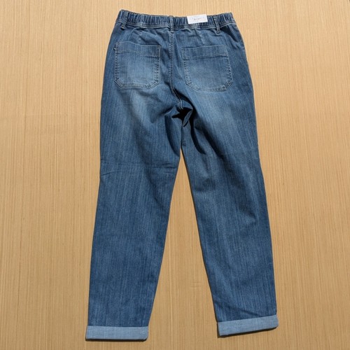 Jeans jogger junior nuovi con etichette Judy blu acqua chiara vita alta vestibilità rilassata con polsini 5/27 - Foto 4 di 5