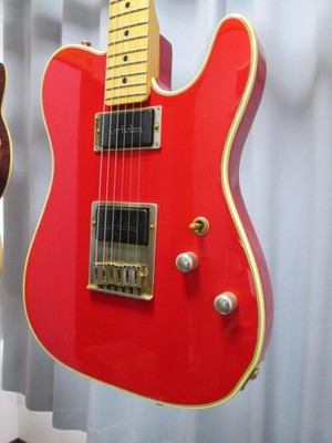 Electric Guitar Moon Custom Telly-170 Metallic Red/M Gold PGM Ash 