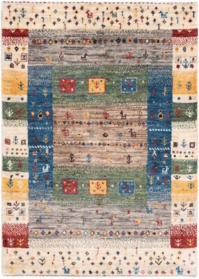 Loribaft 95x67 cm Handgeknüpfter Perserteppich Nomadic Orient Carpet Rug Modern
