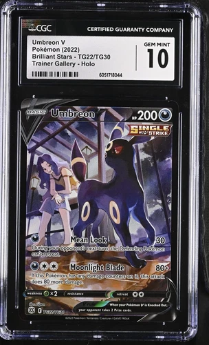 CGC 10 - Umbreon V TG22/TG30 - Brilliant Stars Trainer Gallery Pokemon Gem Mint