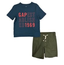 GAP Boy's 2-Piece Short Sleeve T-Shirt Shorts Outfit Set