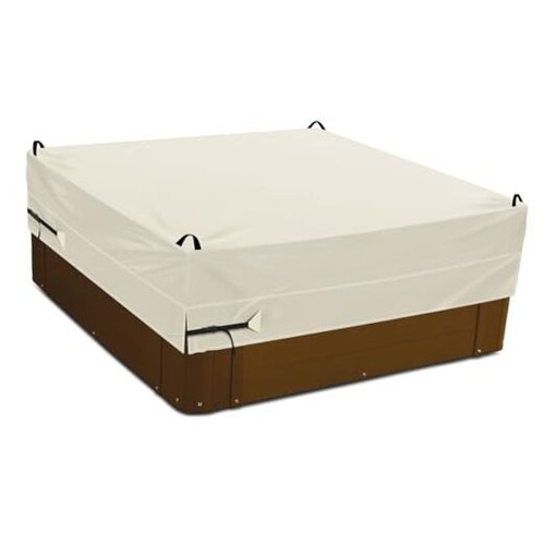 RICHIE Hot Tub Cover 90x90 Inch Fit 89x89 or 88x88 or 90''Lx90''Wx20''H Beige