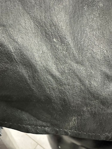 York Leather Jacket Used Man Tg52 Black LLV707 - Picture 6 of 15