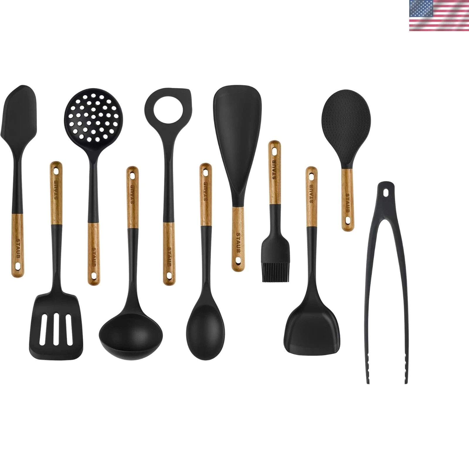 Silicone Cooking Utensils, 11, Black
Opens in a new window or tab