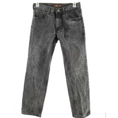 Basics By Lada Jeans Mens Classic Straight Leg Black Stone Wash