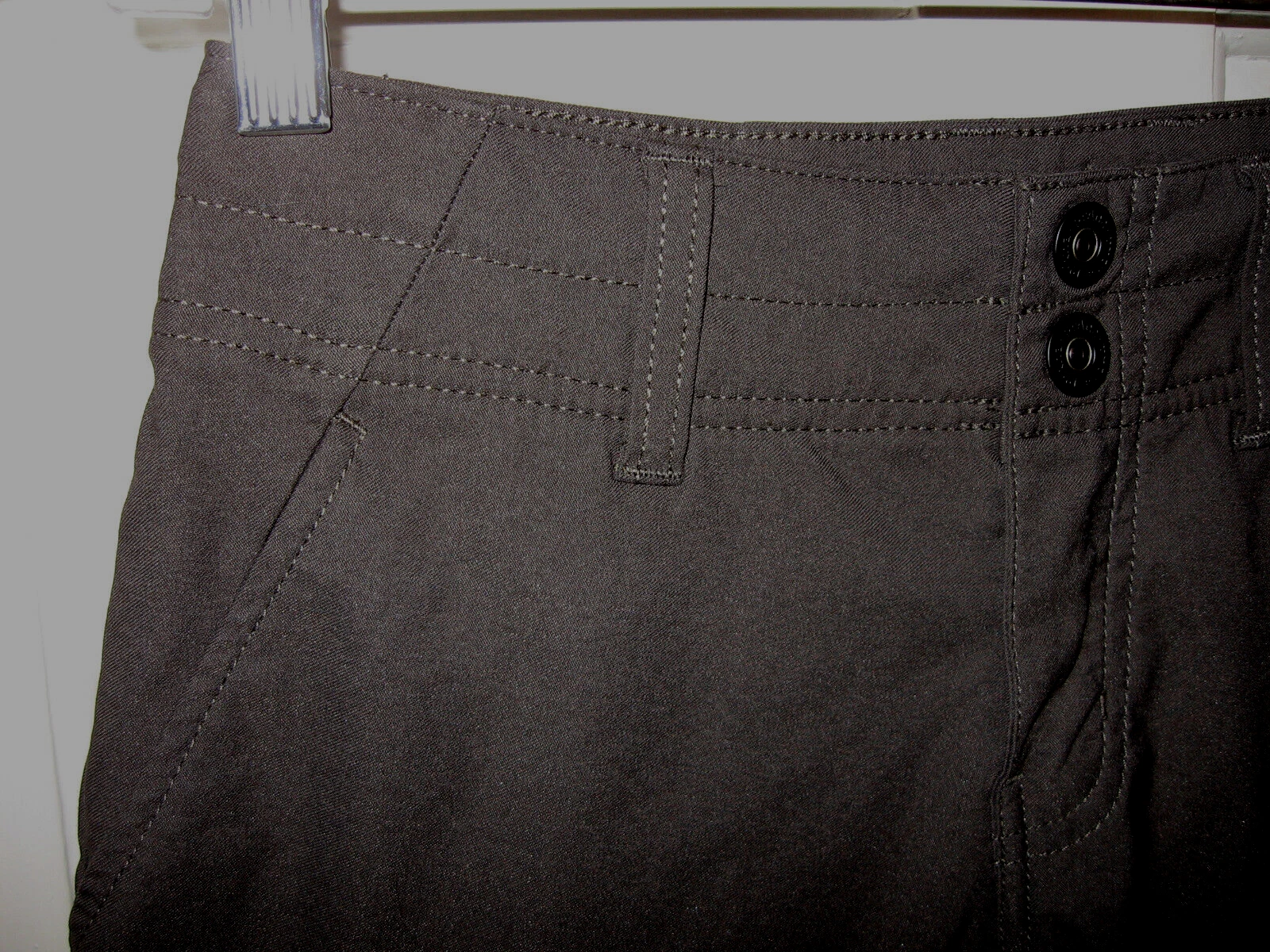 prana alana dark iron nylon blend hiking outdoors euc shorts