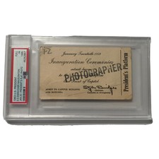 1953 President Dwight Eisenhower Inauguration President's Platform Ticket PSA