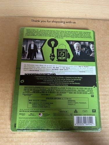 ROAD TO PERDITION 2002 Reg Free Blu Ray STEELBOOK New & Sealed Tom Hanks Import - Picture 2 of 4