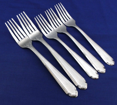 5 FORKS, ''QUATTRO'' 2 DINNER,3 SALAD   HAMPTON  SILVERSMITHS Stainless
